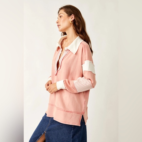 NWT Clean Prep Polo Pullover in Rosetta Combo - Picture 4 of 12